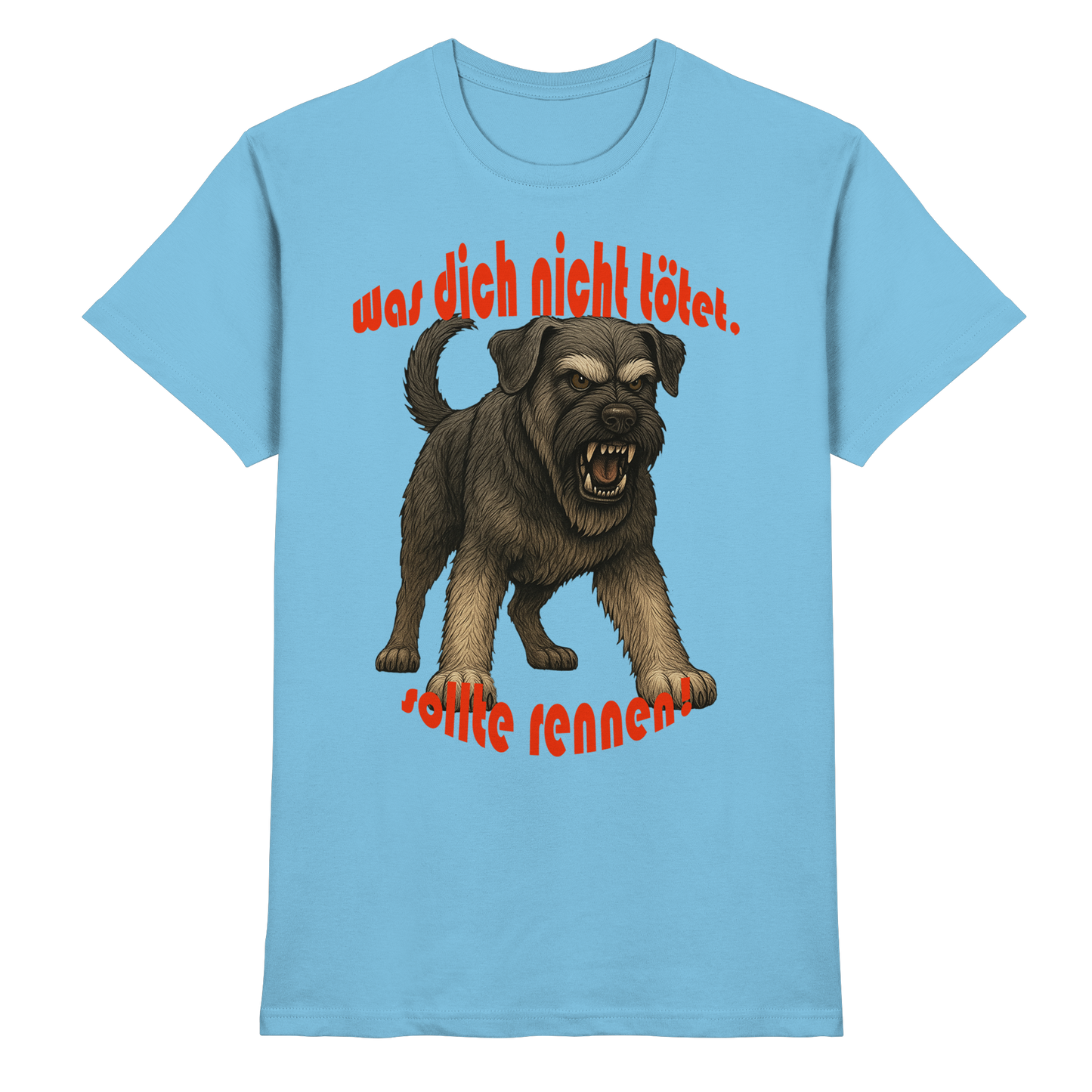 T-Shirt Riesenschnauzer Pfeffersalz "Was dich nicht tötet" - Premium Shirt