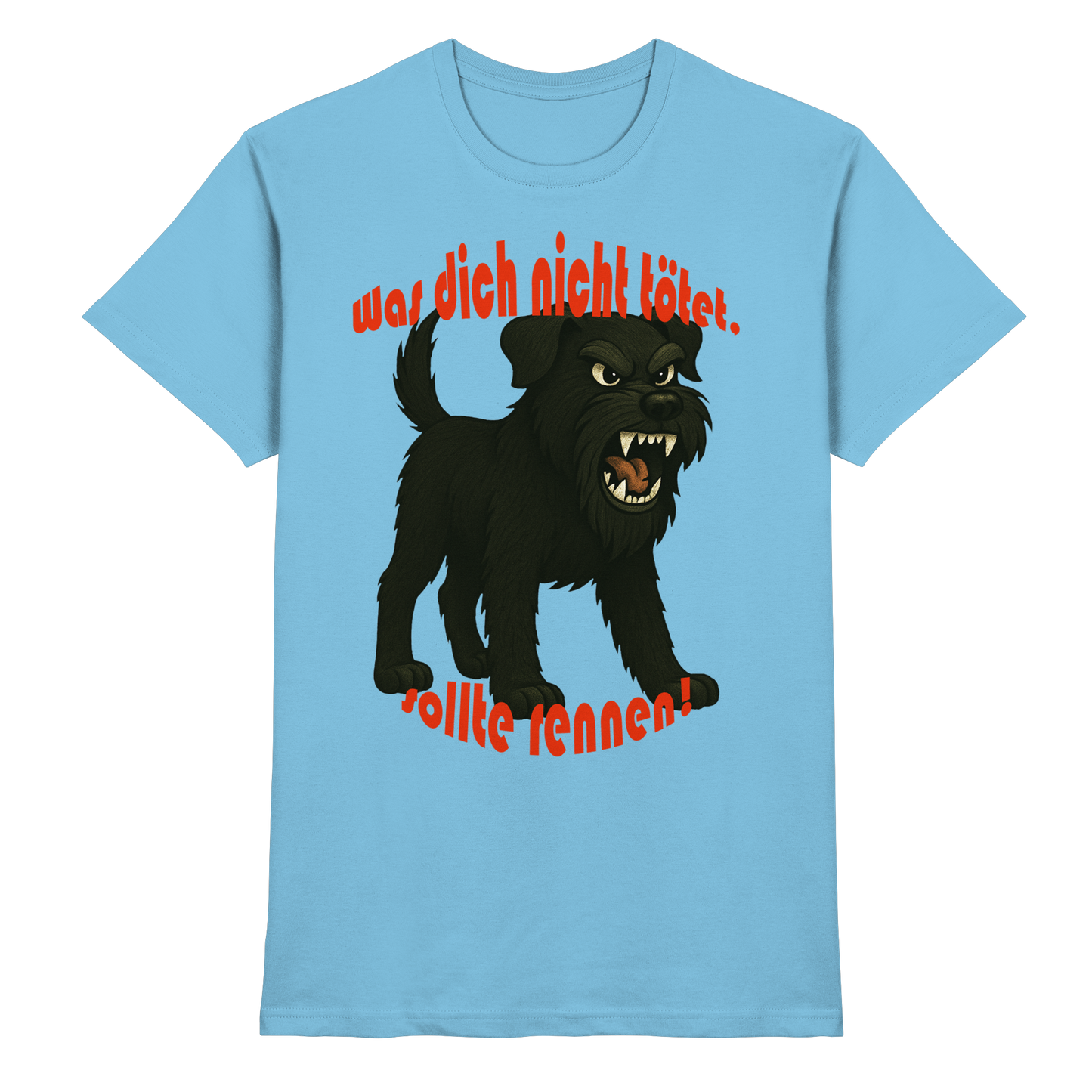 T-Shirt Schnauzer Schwarz "Was dich nicht tötet" - Premium Shirt