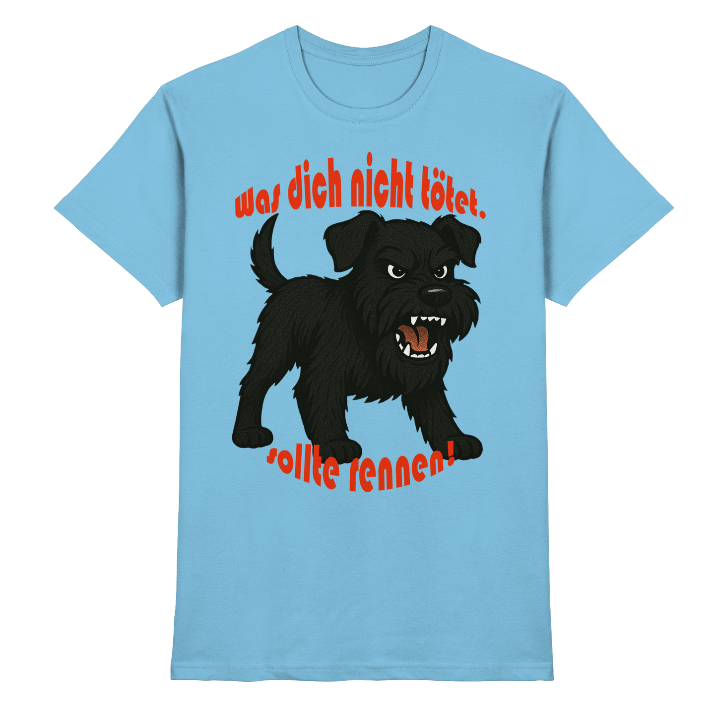 T-Shirt Zwergschnauzer Schwarz "Was dich nicht tötet" - Premium Shirt