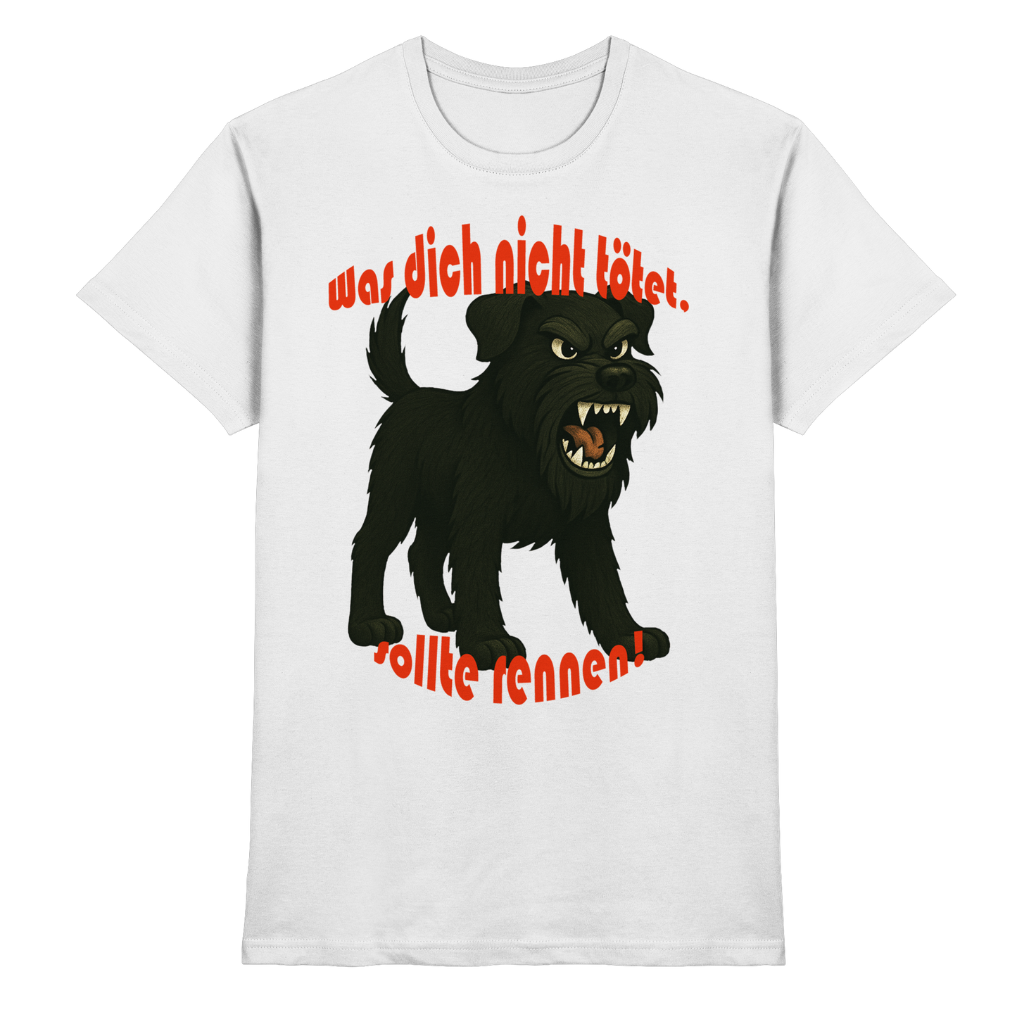 T-Shirt Schnauzer Schwarz "Was dich nicht tötet" - Premium Shirt