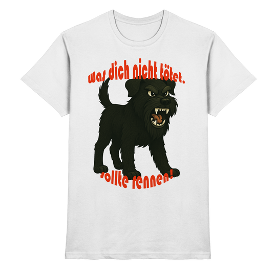 T-Shirt Schnauzer Schwarz "Was dich nicht tötet" - Premium Shirt