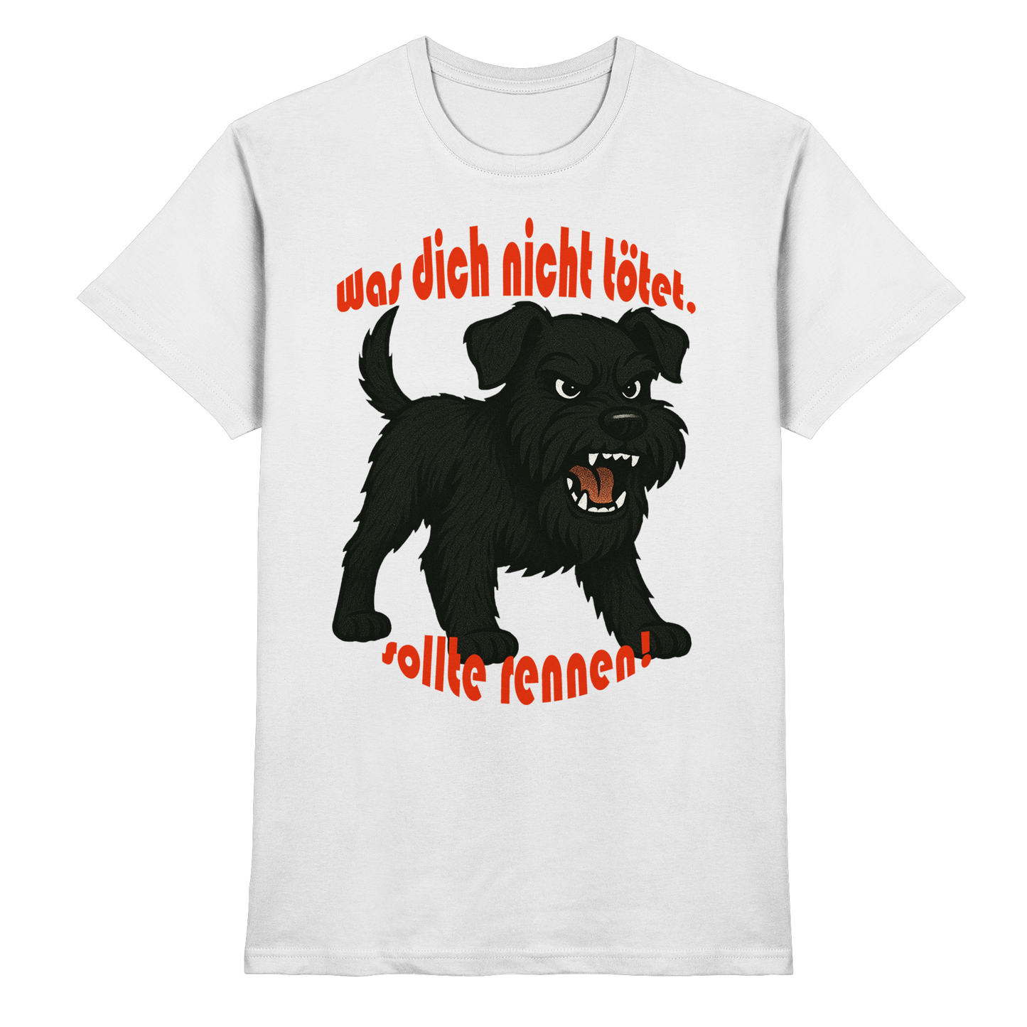 T-Shirt Zwergschnauzer Schwarz "Was dich nicht tötet" - Premium Shirt