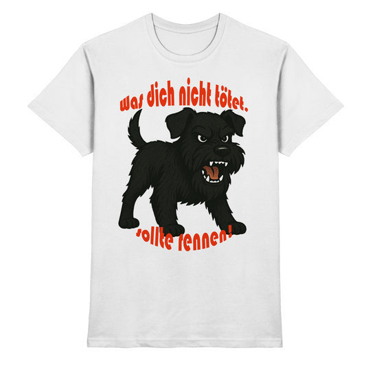 T-Shirt Zwergschnauzer Schwarz "Was dich nicht tötet" - Premium Shirt
