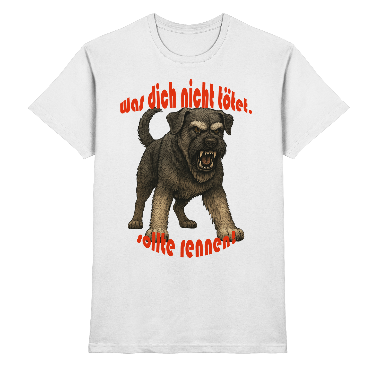 T-Shirt Riesenschnauzer Pfeffersalz "Was dich nicht tötet" - Premium Shirt