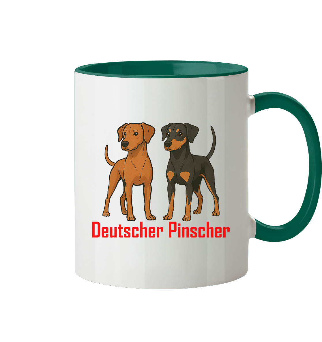 Tasse, zweifarbig "Deutscher Pinscher" - Tasse zweifarbig