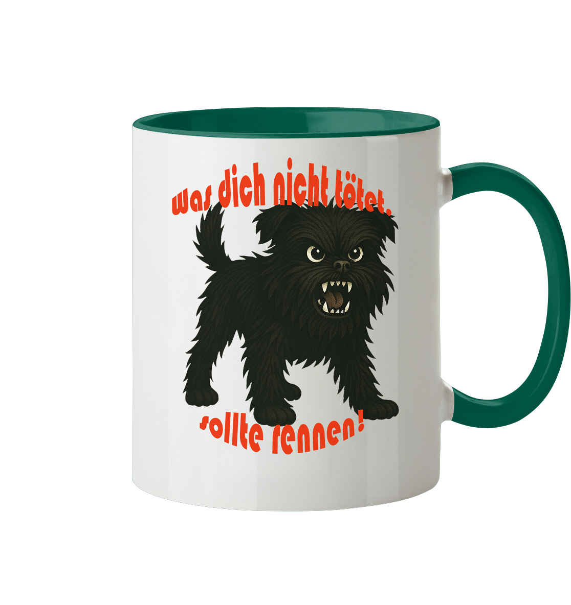 Tasse, zweifarbig Affenpinscher "Was dich nicht tötet" - Tasse zweifarbig
