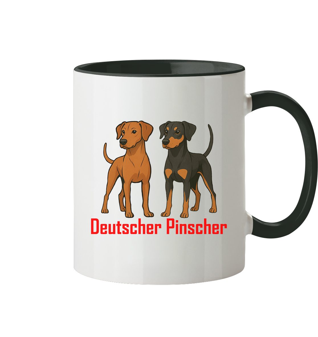 Tasse, zweifarbig "Deutscher Pinscher" - Tasse zweifarbig