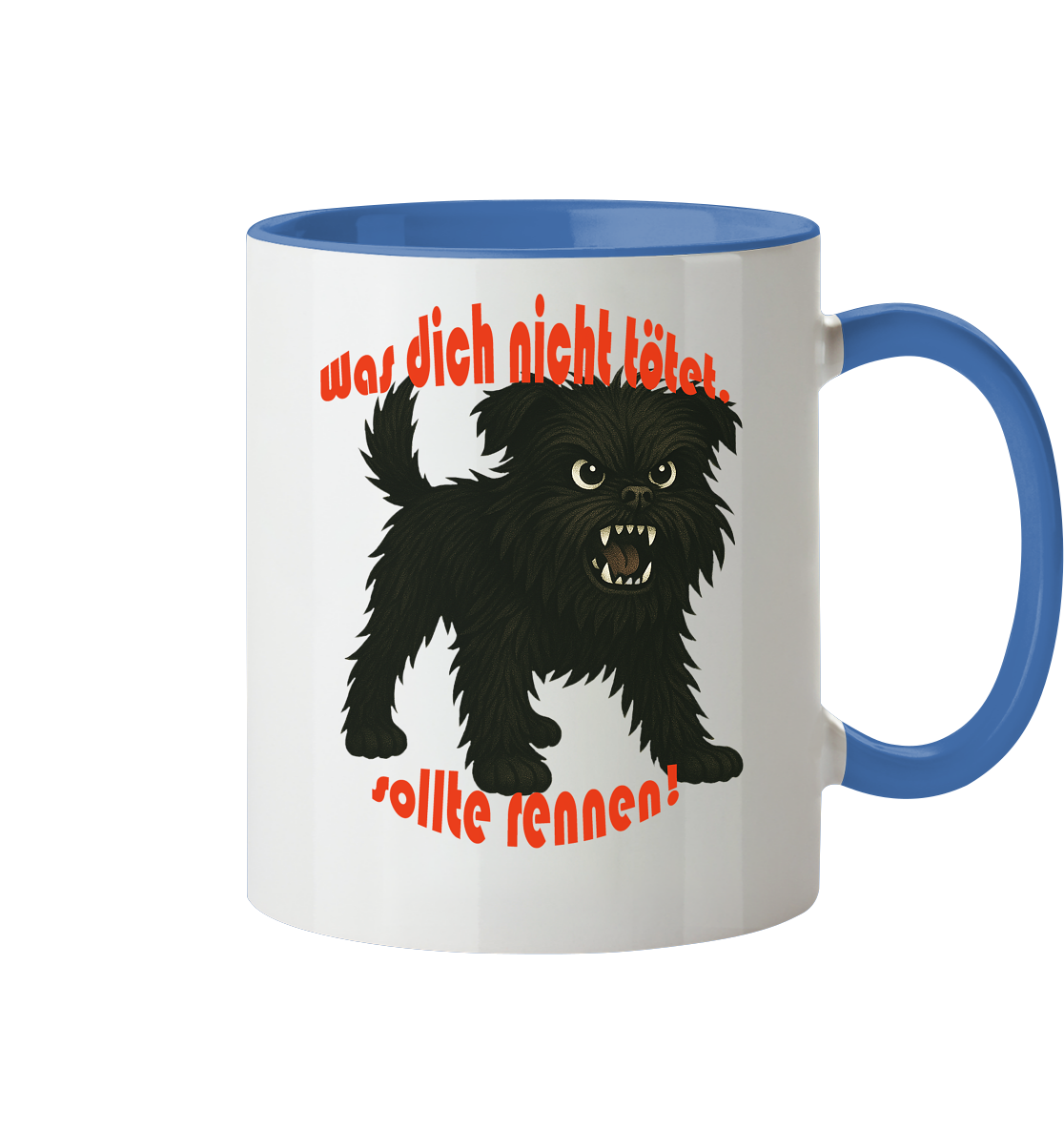 Tasse, zweifarbig Affenpinscher "Was dich nicht tötet" - Tasse zweifarbig