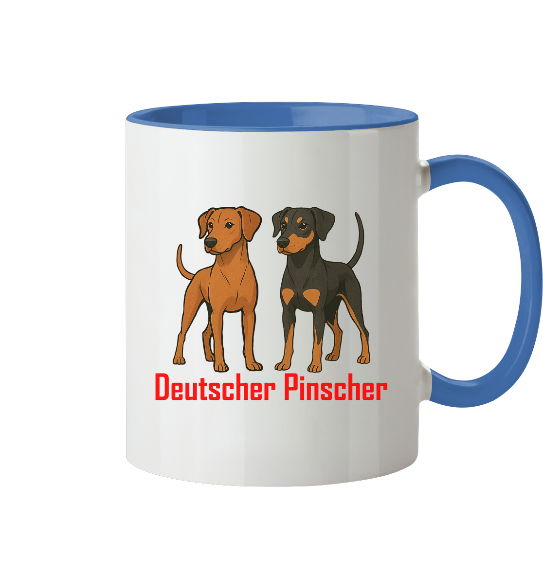 Tasse, zweifarbig "Deutscher Pinscher" - Tasse zweifarbig
