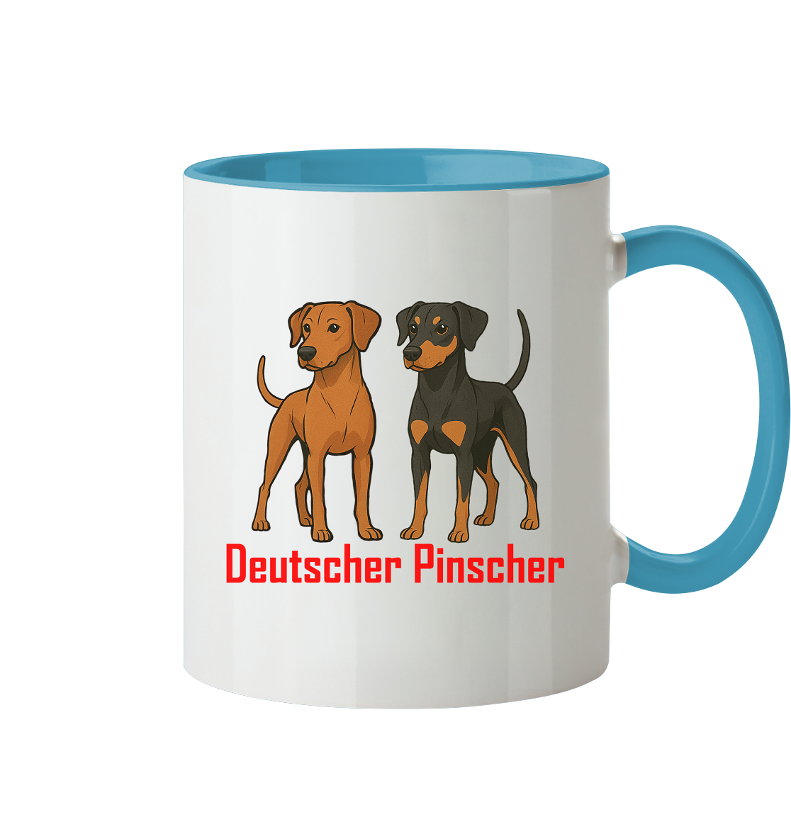 Tasse, zweifarbig "Deutscher Pinscher" - Tasse zweifarbig