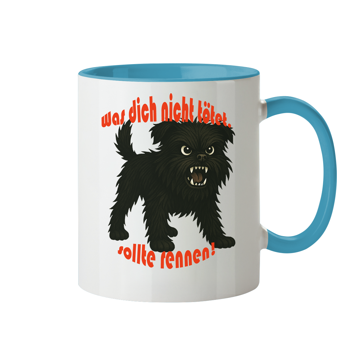 Tasse, zweifarbig Affenpinscher "Was dich nicht tötet" - Tasse zweifarbig