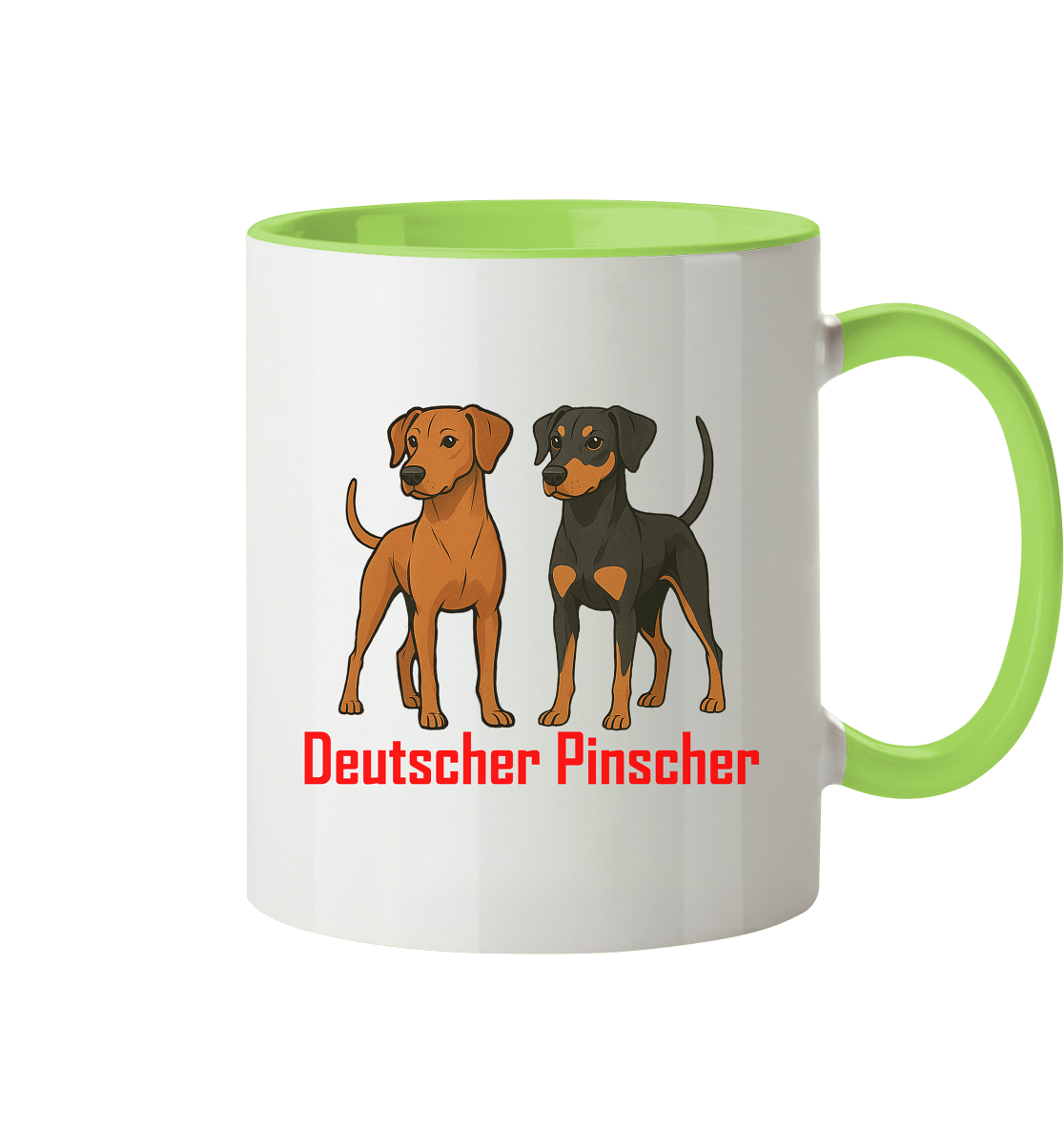 Tasse, zweifarbig "Deutscher Pinscher" - Tasse zweifarbig