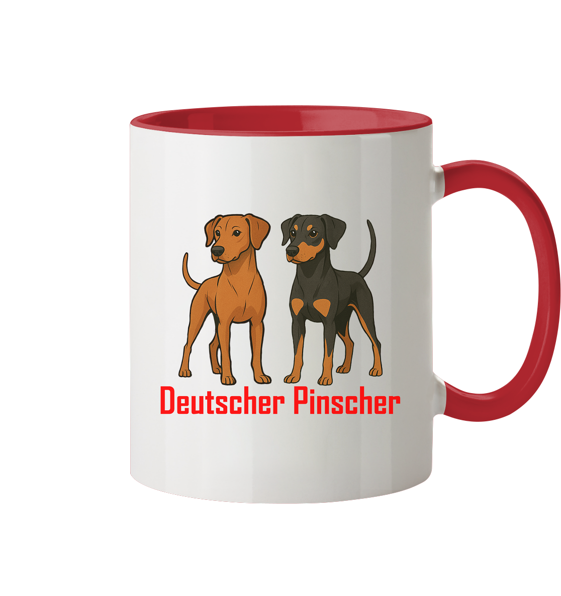 Tasse, zweifarbig "Deutscher Pinscher" - Tasse zweifarbig