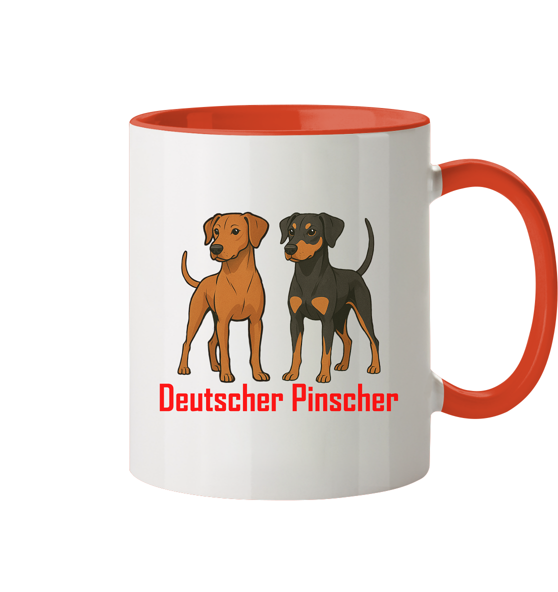 Tasse, zweifarbig "Deutscher Pinscher" - Tasse zweifarbig