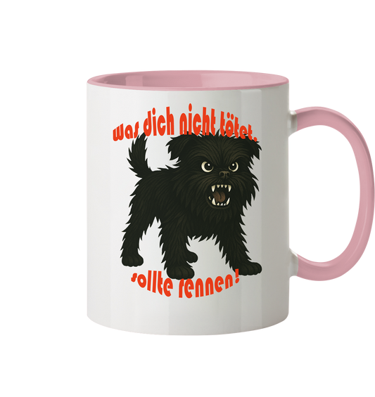 Tasse, zweifarbig Affenpinscher "Was dich nicht tötet" - Tasse zweifarbig