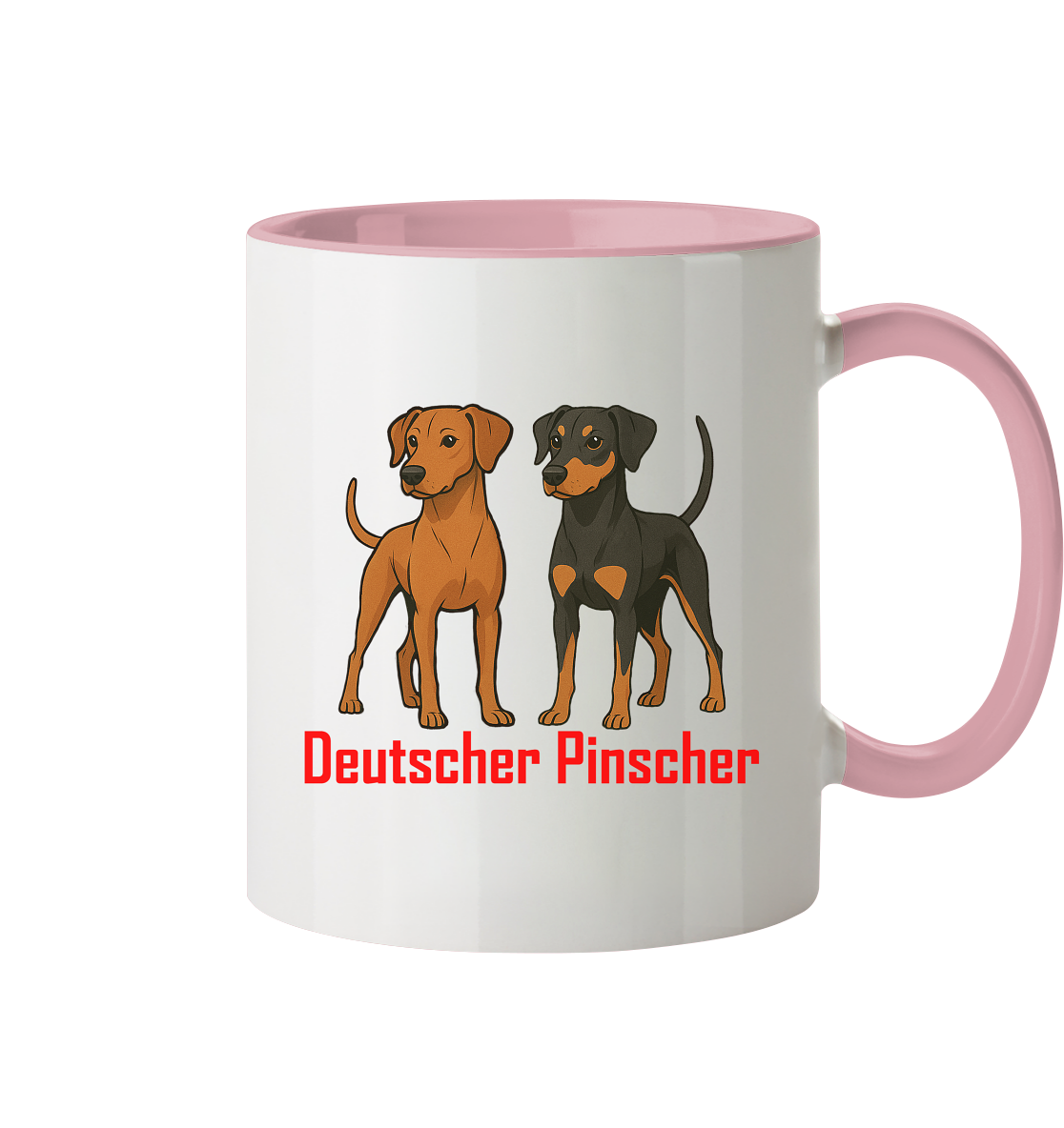 Tasse, zweifarbig "Deutscher Pinscher" - Tasse zweifarbig