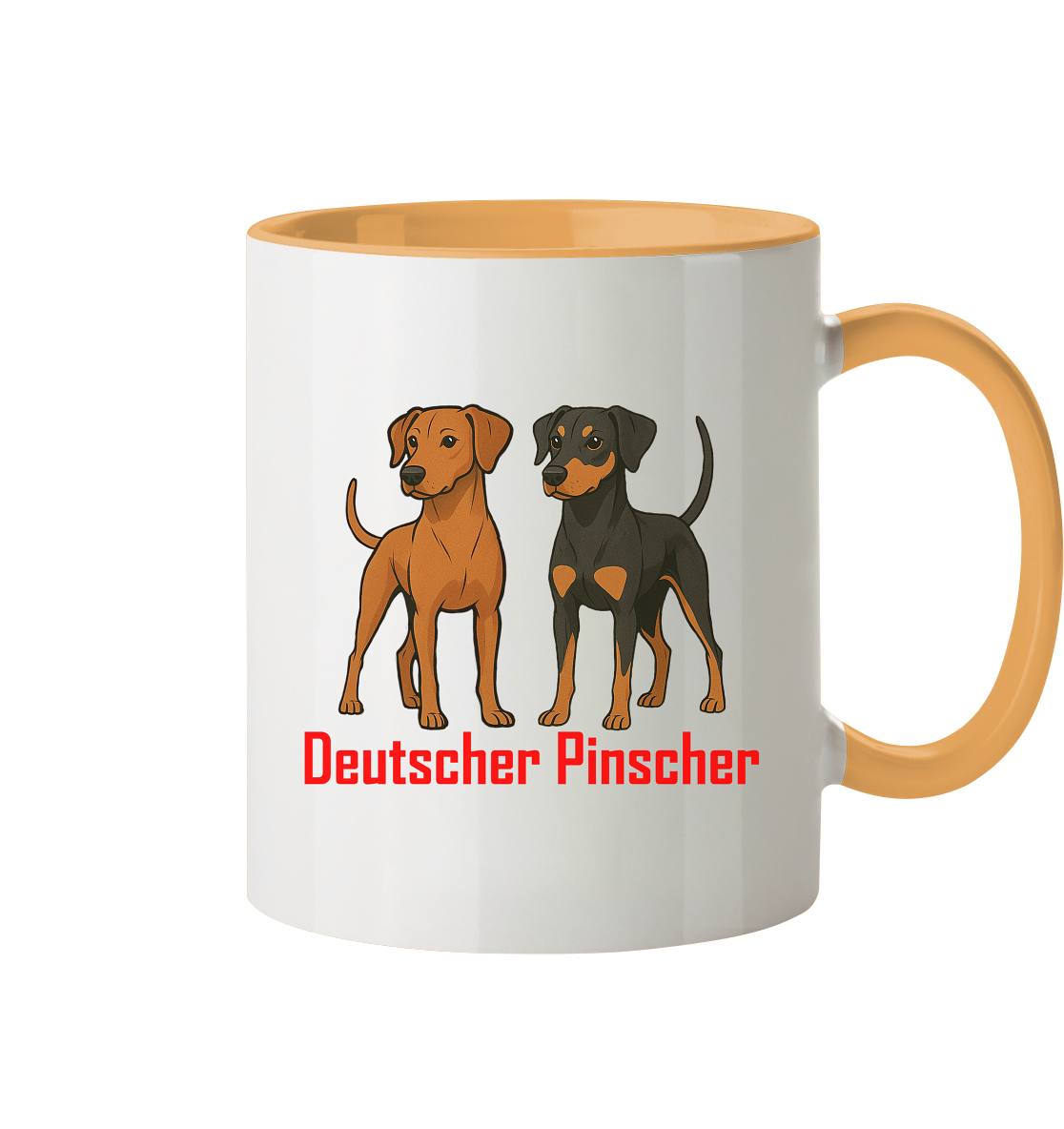 Tasse, zweifarbig "Deutscher Pinscher" - Tasse zweifarbig