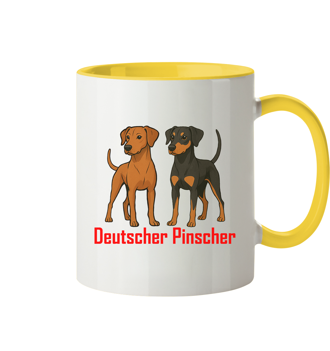 Tasse, zweifarbig "Deutscher Pinscher" - Tasse zweifarbig